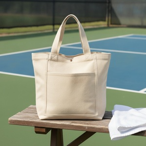Sac de sport Pickleball en mélange de chanvre 12 oz non teint avec logo personnalisé, vente en gros, pour tennis et padel - Product Image 3