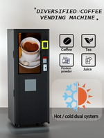 Distributeur automatique de pièces de monnaie à chaud commercial Robot carte de poudre accepteur debout entièrement Machine de vente de café