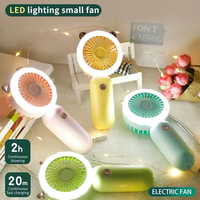 Nouvelle main Mini ventilateur veilleuse USB électrique portable bureau Rechargeable petit ventilateur de refroidissement Portable avec batterie au Lithium