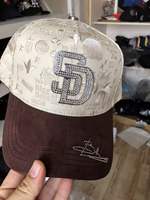 Gorra de Béisbol de 5 Paneles con Pedrería SD para Hombre y Mujer, Gorra Snapback de Moda Hip Hop con Chip NFC