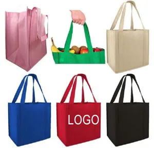 Commercio all'ingrosso Non Tessuto Riutilizzabile Grocery Tote Borse per Lo Shopping