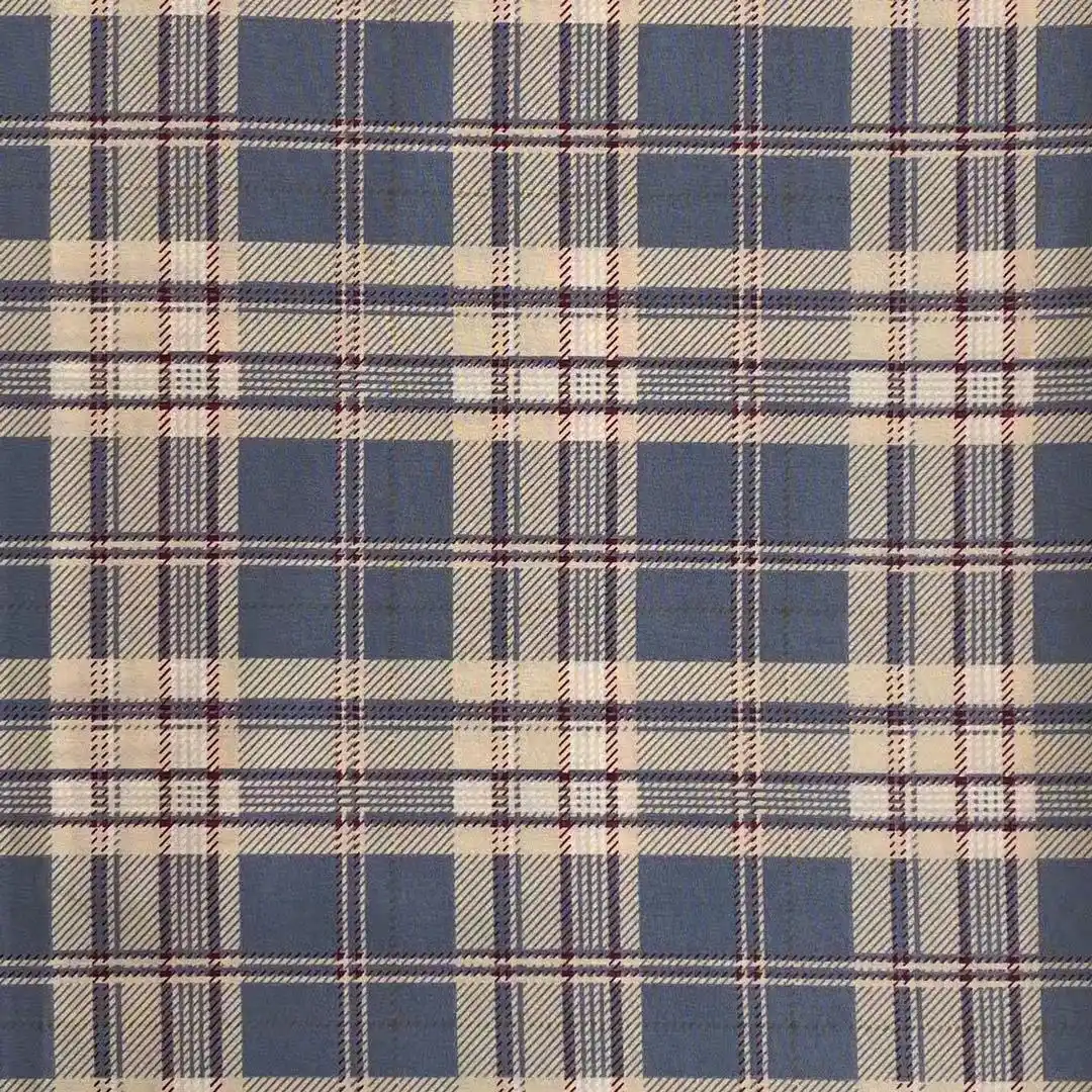 Textile ips, nouveau produit, textile de coton teint à carreaux, pour chemise, bleu, tissu à motifs