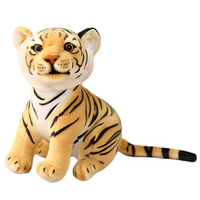 Vente chaude Vie Comme Tigre En Peluche Jouets Grande Taille Réaliste En Peluche Jouets Tigre Blanc En Peluche Jaune Simulation Tigre Poupée En Peluche