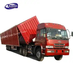 ALEEAOファクトリーダンプサイドダンプセミトレーラー/aRerダンプトラックセミトレーラー20トン25トン40トントラック販売