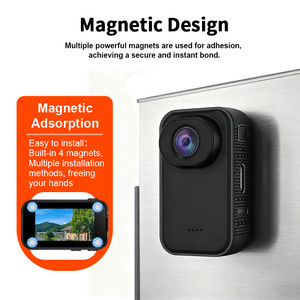 Caméra miniature 2K HD magnétique pour le cyclisme, caméra d'action portable de poche avec design magnétique et enregistrement en boucle - Product Image 4