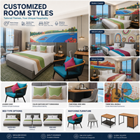 Fabricant de mobilier d'hôtel moderne commercial clé en main, fournisseur de ensembles complets de chambres à coucher