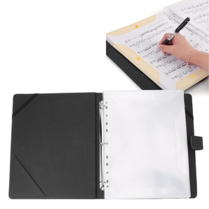 Cartella Porta Spartiti A4 a 3 Anelli Universale per Pianoforte, Banda, Orchestra, Coro con Numeri di Pagina, Nera - Product Image 3