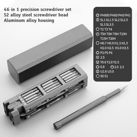 Pour ordinateur portable PC téléphone portable appareil bricolage Kit d'outils de réparation 46 en 1 Portable Multi Bit Mini jeu de tournevis