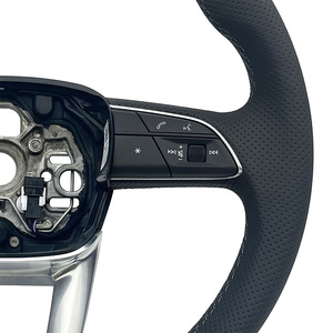 Volante modificado semiperforado de cuero negro personalizado adecuado para <span class=keywords><strong>Audi</strong></span> A3 2012-2022 de - Product Image 4