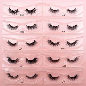 Pestañas de visón 3D gruesas hechas a mano, tira completa, sin crueldad, maquillaje, M56 - Product Image 3
