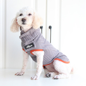 Suéter para Perro Corgi, Color Borgoña Gris, Tejido, Cálido, Ropa de Invierno para Perros Pequeños, Estilo Retro - Product Image 2
