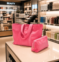 Pochette surdimensionnée personnalisée en tissu éponge nuage, grande trousse de maquillage triangulaire à fermeture éclair, pochette de voyage esthétique