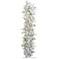 Fleurs artificielles en gros, décoration florale réaliste, roses artificielles blanches, chemin de table pour mariage et scène