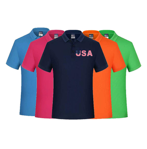Polo personnalisé pour hommes en relief 100 coton T-shirt impression lavage T-shirts de créateur pour le 4 juillet - Product Image 2