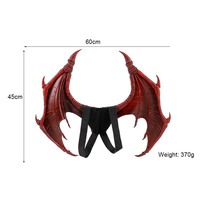 Ailes de dragon réalistes en cuir PU, accessoire de costume, ailes de démon avec sangles élastiques pour Halloween, cosplay, accessoires de fête de carnaval