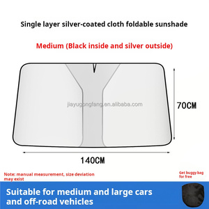 BMW kính chắn gió phía trước bóng râm cho New Corolla Camry có thể thu vào có thể gập lại nội thất phản chiếu lưới PVC Polyester dù để che nắng cho xe ô tô - Product Image 3