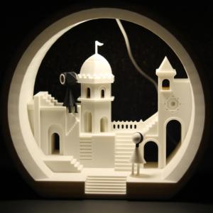 Monument Valley Creative Fantasy Sci-Fi Printed Plastic Customizable Jinccai Ornament Custom <b>Toy</b> for Children Excellent - Product Image 3
