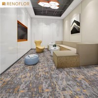 Hochwertige, feuerfeste Nylon-Teppichfliesen für Hotels und Büros, 50x50cm, mit individuellem Muster und Farben, Bodenbelagsfliesen