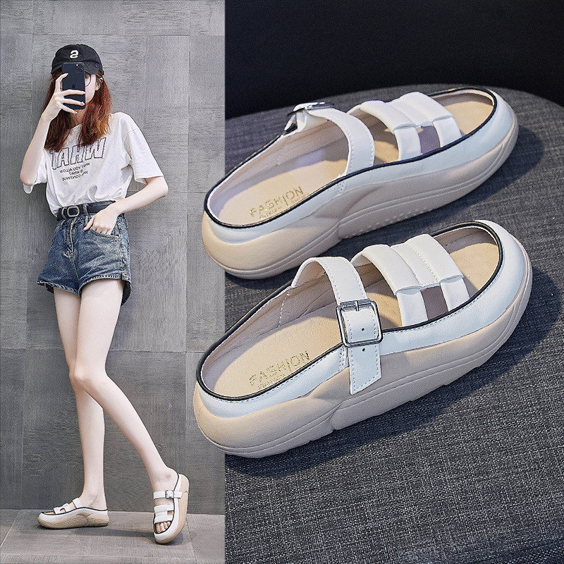 2022 Summer Low-top Sandals Women Breathable Beach Shoes Students Casual Flat Slippers