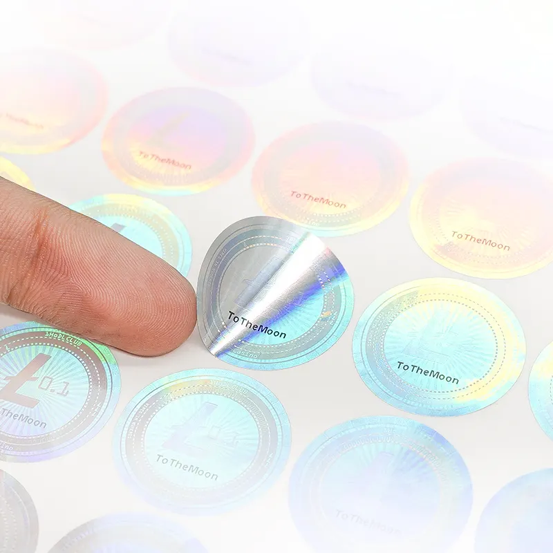 Пользовательская печать 3D Голограмма наклейки уплотнение верхний слой анти-подделка пустоты безопасности QR код Логотип этикетка