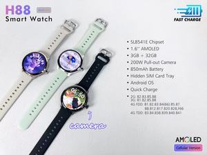 Smartwatch H88 AMOLED con SIM, Fotocamera, Assistente Vocale AI, Risposta Chiamate, Memoria <span class=keywords><strong>3</strong></span>+32GB, 5G Globale, Cinturino in Silicone - Product Image 5