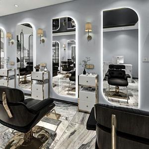 Nouveau design forme de lame irrégulière Led miroir décoratif corps dressing sol miroir support libre - Product Image 5