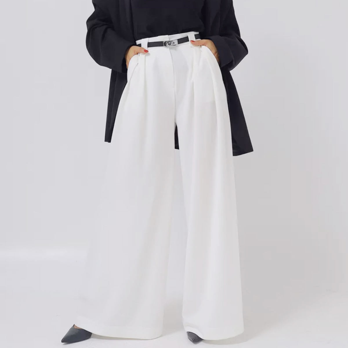 Elegant Formal White Pants - Men's & Women's Fashion