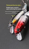 Nouvelle leurre micro-submersible Minnow 38g-9g, leurre nageur multi-segments, appât dur artificiel pour achigan, poissons d'eau salée et morue