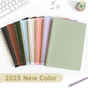 Agenda hebdomadaire 2025 avec 180 pages ° Reliure spirale à plat et onglets mensuels pour la planification quotidienne - Product Image 4