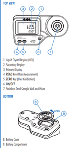 Refratômetro Digital Hanna HI96811 para Teste de Concentração de Açúcar em Sucos, Mel e Bebidas - Product Image 3