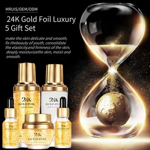 Coffret Cosmétiques Coréens de Luxe Or 24k Soin Bio Éclaircissant et Blanchissant Toner Lotion Crème Visage Niacinamide Vitamine C - Product Image 2