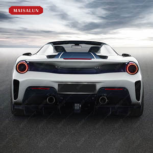 Upgrade in stile P Kit carrozzeria metà fibra di carbonio per Ferrari <span class=keywords><strong>488</strong></span> include paraurti per auto Spoiler anteriore e posteriore - Product Image 5