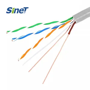 Merek OEM harga lebih murah kotak tarik besar Ethernet Cat 5e 150Mhz Gigabit 305M 4 pasang tinggi memutar 26awg Solid UTP Cat5e kabel