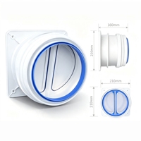 Clapet anti-retour en plastique spécialisé, unidirectionnel, anti-odeur et anti-fumée pour système de ventilation de cuisine/salle de bain