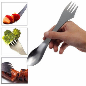 Cuchara-Tenedor de Titanio Personalizado para Acampar, Reutilizable, de Acero Inoxidable - Product Image 5