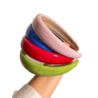 Serre-tête uni à large bord en cuir fait main pour femme, nouvelle collection 2025, accessoire d'été haut de gamme pour sublimer le visage