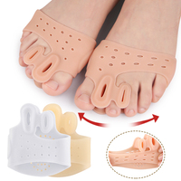 Correcteur d'hallux valgus réglable en silicone avec inserts, séparateurs d'orteils pour soulager les orteils superposés et aligner l'hallux valgus