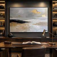 Peinture à l'huile abstraite 100% faite à la main sur toile, paysage marin, art mural pour la décoration de la maison et du salon