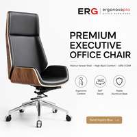 Chaise de bureau ergonomique à dossier haut avec réglage en hauteur et fonction d'inclinaison