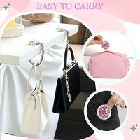 Support de Sac à Main Pliant pour Table – Crochet de Rangement Décoratif pour Sacs à Main Femme – Accroche-Sac de Bureau
