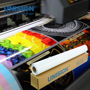 UNISIGN Self Adhesive Vinyl Film White Outdoor Pvc Eco Solvent Printable
