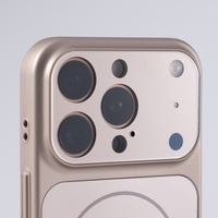 Coque de téléphone magnétique Factory AG avec couverture de Film de protection de lentille de panneau arrière en verre mat pour iPhone 17 14 15 16 Pro Max 17 Air