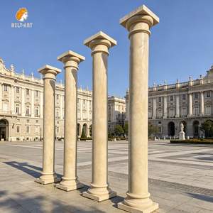 Columna Romana <span class=keywords><strong>de</strong></span> Mármol Natural MILY, <span class=keywords><strong>Pilar</strong></span> <span class=keywords><strong>de</strong></span> Piedra Grande Tallado a Mano, Decoración Clásica para Jardín Exterior - Product Image 2