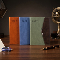 Carnet de notes A5 en cuir PU de luxe, couverture rigide, reliure cousue, logo et couleur personnalisés, cadeau d'affaires pour cadres 2027