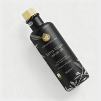 Bouteille d'huile d'olive en céramique noire et blanche de 200 ml en argile de poterie en gros avec logo personnalisé