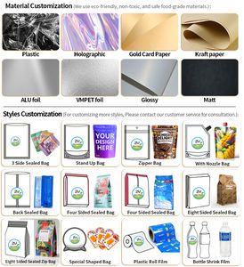 Sacs d'emballage <span class=keywords><strong>Doypack</strong></span> de qualité alimentaire avec fermeture à glissière, en aluminium, en mylar, avec encoche de déchirure, brillants, debout, en gros - Product Image 6