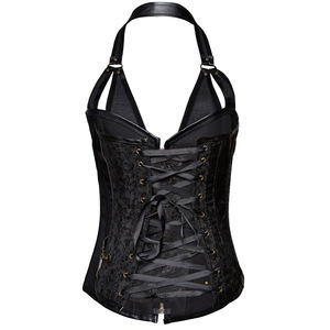 Corsé Steampunk Pirata <span class=keywords><strong>Medieval</strong></span>, Ropa Gótica, Corsé Sexy con Cierre de Cremallera de PU, Corsés y Bustiers, Faja Reductora, Disfraz de Cosplay - Product Image 5
