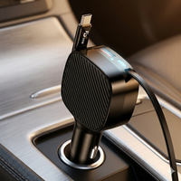 Chargeur de voiture 3 en 1 85W, adaptateur de chargeur de voiture USB C rétractable 65W PD, double type-C USB-A QC3.0 12V/24V, chargeur de téléphone universel pour voiture