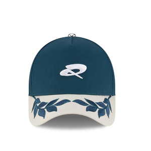 หมวกแก๊ปทรง A-Frame 5 แผง ปักลาย หมวกเบสบอลปีกโค้ง หมวก Snapback ทรง A-Frame สีเขียวอมฟ้า หมวกเบสบอลสองสี หมวกวินเทจ - Product Image 6