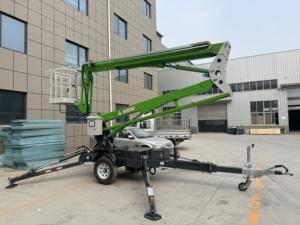 CATHAYLIFT Anhängbare Spinnen-Arbeitsbühne, 360°-Drehung, 14 m Hydraulische Gelenkteleskopbühne, Elektrischer Hubtisch - Product Image 3